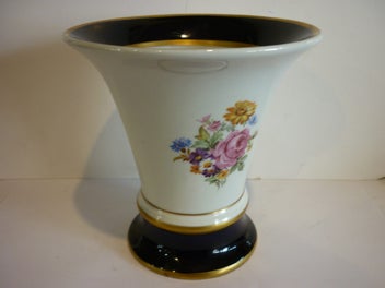 Listing 8 of 9 for CZECHOSLOVAKIA ROYAL DUX HAND PAINTED TRUMPET VASE.