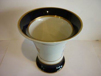 Listing 9 of 9 for CZECHOSLOVAKIA ROYAL DUX HAND PAINTED TRUMPET VASE.