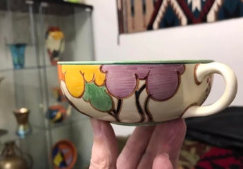 Listing 5 of 8 for CLARICE CLIFF Summerhouse Fantasque Bizarre Handled Dish