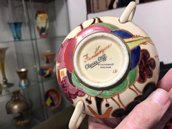 Listing 8 of 8 for CLARICE CLIFF Summerhouse Fantasque Bizarre Handled Dish