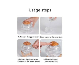 Listing 6 of 6 for Air Humidifier Essential Oil Aroma Diffuser Ultrasonic Moon Night Light Humid