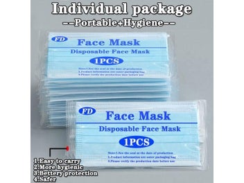 Listing 3 of 9 for In Stock Individually Packaged Mask Melt Blown Cloth Disposable Face Masks 3