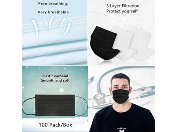 Listing 5 of 9 for In Stock Individually Packaged Mask Melt Blown Cloth Disposable Face Masks 3