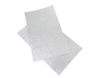 Listing 6 of 8 for Shimmer Fine Glitter Faux Leather Sheets Solid Color Synthetic Leather Fabric