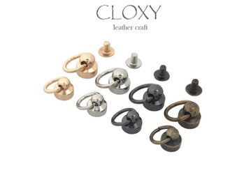 Listing 5 of 9 for 10pcs Metal Ball Post With O Ring Studs Rivets Nail Screwback Round Head Spots