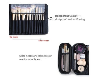 Listing 3 of 5 for Portable Makeup Brush Organizer Makeup Brush Bag For Travel Can Hold 20+ Brus