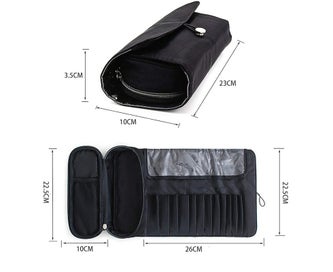 Listing 4 of 5 for Portable Makeup Brush Organizer Makeup Brush Bag For Travel Can Hold 20+ Brus