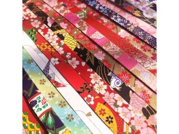 Listing 3 of 9 for Patterned Paper Strips Lucky Star Origami Craft Paper Handmade Art Paper
