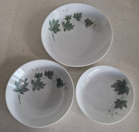 Listing 1 of 6 for (WI23) NORITAKE CHINA WILD IVY: MEDIUM SOUP & SMALL SOUP & FRUIT SALAD BOWLS