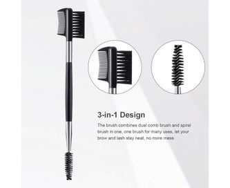 Listing 2 of 7 for 3 Piece Eyebrow Lash Shaper Eyelash Comb and Brow Brush Double Comb Eyebrow B