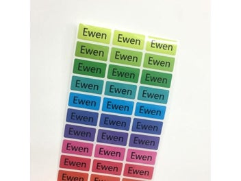 Listing 11 of 15 for Rainbow Color Custom Name Stickers Girls Multicolor Waterproof Labels Set