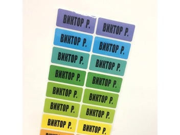 Listing 12 of 15 for Rainbow Color Custom Name Stickers Girls Multicolor Waterproof Labels Set