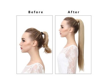 Listing 4 of 8 for Synthetic Clip In Ponytail Hair Extension Wig Straight Kinky Curly Long Wrap
