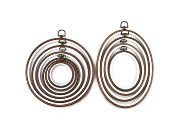Listing 9 of 11 for Bamboo Frame Embroidery Hoop Ring DIY Painting Kit