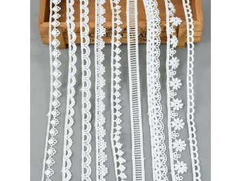 Listing 9 of 16 for 5Yards Lot White Embroidered Lace Trim Ribbons Fabric For DIY Sewing Crafts