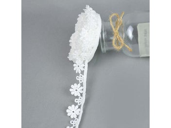 Listing 11 of 16 for 5Yards Lot White Embroidered Lace Trim Ribbons Fabric For DIY Sewing Crafts