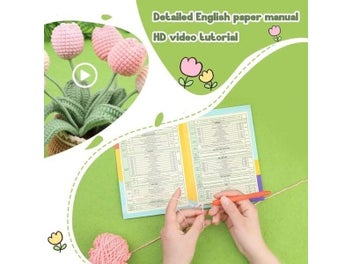 Listing 5 of 11 for BUDDUR Crochet Knitting Kit With Cotton Yarn Thread And Instruction For Fabric