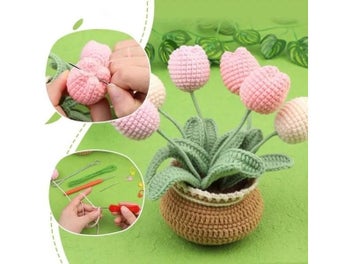 Listing 7 of 11 for BUDDUR Crochet Knitting Kit With Cotton Yarn Thread And Instruction For Fabric