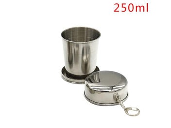 Listing 1 of 9 for 75ml 150ml 250ml Stainless Steel Folding Cup Portable Outdoor Travel Cup