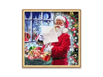 Listing 1 of 10 for Meian Cross Stitch Embroidery Kits 11ct Santa Claus Cotton Thread Painting Diy