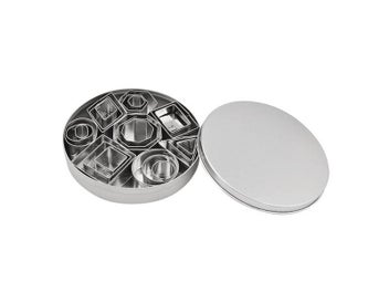 Listing 5 of 8 for 24pcs/Lot Clay Cutter Stainless Steel Geometry Round Square DIY Ceramic Pottery