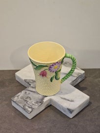 Listing 2 of 7 for Circa. 1938 Carlton Ware Pale Yellow 'Flowers and Basket' Cocoa Mug.