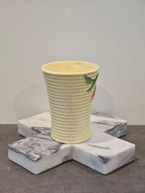 Listing 5 of 7 for Circa. 1938 Carlton Ware Pale Yellow 'Flowers and Basket' Cocoa Mug.