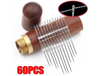 Listing 9 of 16 for 12/60Pcs Blind Needle Elderly Needle-side Hole Hand Household Sewing Stainless