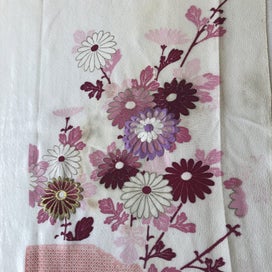 Listing 12 of 20 for Vintage Embroidered Silk Floral Japanese Fabric Piece Old Kimono Panel