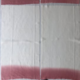 Listing 3 of 11 for Vintage Japanese Ombre Silk Kimono Lining Fabric Pieces Cream Pink