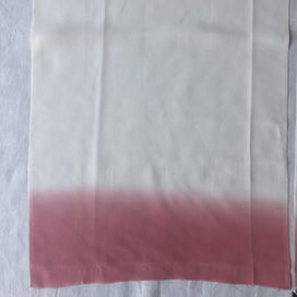 Listing 7 of 11 for Vintage Japanese Ombre Silk Kimono Lining Fabric Pieces Cream Pink