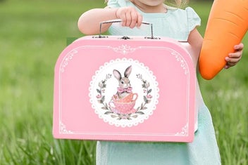 Listing 4 of 9 for Pretend Play Tea Party Set Dessert and Carrying Case for Kids Role Play -Bunny