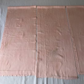 Listing 4 of 13 for Vintage Japanese Pink Silk Kimono Panels Fabric Pieces X3