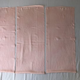 Listing 2 of 13 for Vintage Japanese Pink Silk Kimono Panels Fabric Pieces X3
