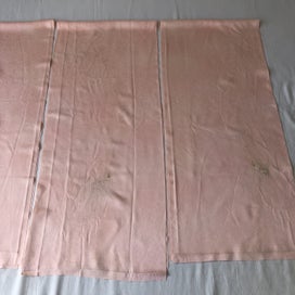 Listing 3 of 13 for Vintage Japanese Pink Silk Kimono Panels Fabric Pieces X3