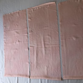 Listing 7 of 13 for Vintage Japanese Pink Silk Kimono Panels Fabric Pieces X3