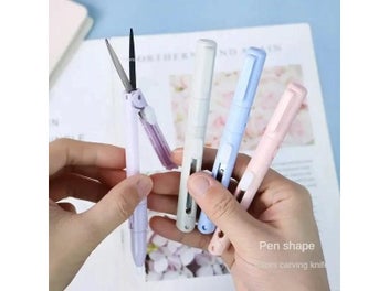 Listing 10 of 16 for 1pc Mini Portable Scissors Paper Cutter Knife 2 In 1 Multifunctional Pocket Pen