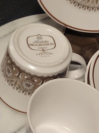 Listing 2 of 7 for Vtg Noritake Progression Century Cup-Saucer-Plate Trio x2 #9044 ~ Japan 80s