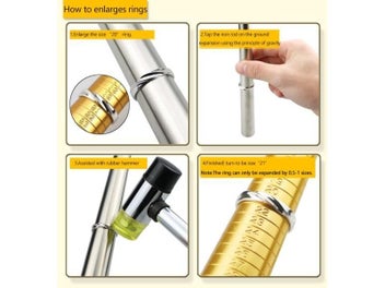 Listing 5 of 9 for Professional Ring Enlarger Stick Mandrel Handle Hammers Ring Sizer Finger