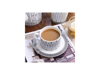 Listing 1 of 9 for H Mark Golden Bone Coffee Cup Tea Cup Set With Saucer Afternoon Tea Drinkware