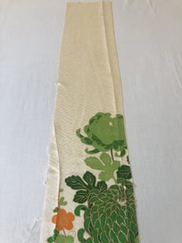 Listing 11 of 15 for Vintage Japanese Silk Fabric Piece Kimono Panel Embroidered Floral Design