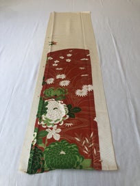 Listing 2 of 16 for Vintage Japanese Decorative Floral Fabric Kimono Panel