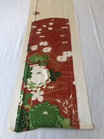 Listing 3 of 16 for Vintage Japanese Decorative Floral Fabric Kimono Panel
