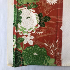 Listing 4 of 16 for Vintage Japanese Decorative Floral Fabric Kimono Panel