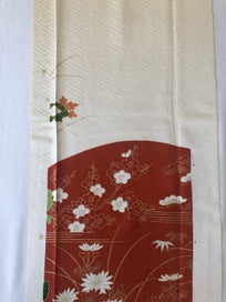 Listing 6 of 16 for Vintage Japanese Decorative Floral Fabric Kimono Panel