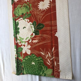 Listing 15 of 16 for Vintage Japanese Decorative Floral Fabric Kimono Panel