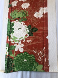 Listing 14 of 16 for Vintage Japanese Decorative Floral Fabric Kimono Panel