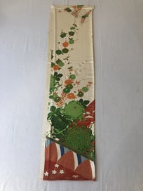 Listing 2 of 17 for Vintage Japanese Decorative Embroidered Floral Fabric Piece Kimono Panel
