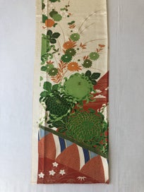 Listing 8 of 17 for Vintage Japanese Decorative Embroidered Floral Fabric Piece Kimono Panel