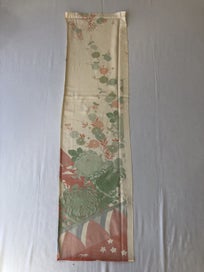 Listing 10 of 17 for Vintage Japanese Decorative Embroidered Floral Fabric Piece Kimono Panel